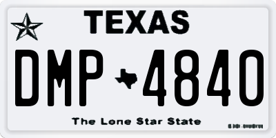 TX license plate DMP4840