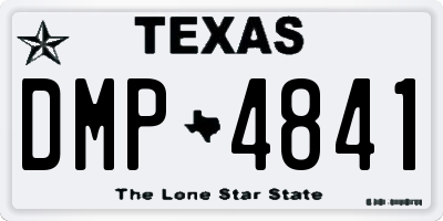 TX license plate DMP4841