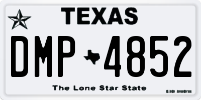 TX license plate DMP4852