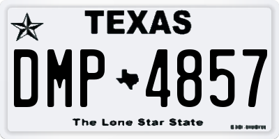 TX license plate DMP4857