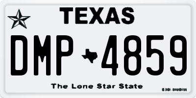 TX license plate DMP4859