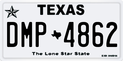 TX license plate DMP4862