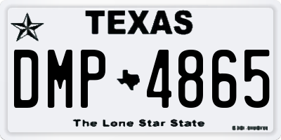 TX license plate DMP4865