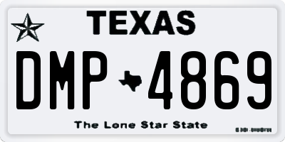 TX license plate DMP4869