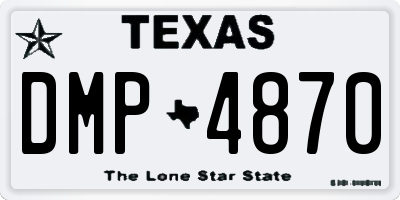 TX license plate DMP4870