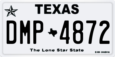 TX license plate DMP4872