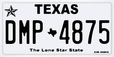 TX license plate DMP4875