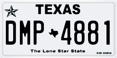 TX license plate DMP4881