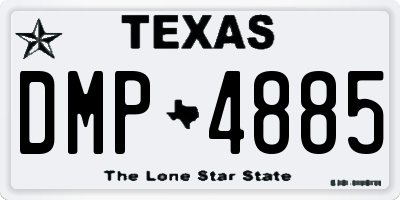 TX license plate DMP4885
