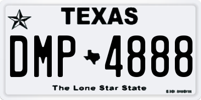 TX license plate DMP4888