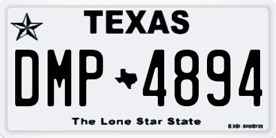 TX license plate DMP4894