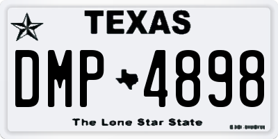 TX license plate DMP4898