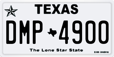 TX license plate DMP4900