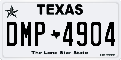 TX license plate DMP4904