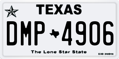TX license plate DMP4906