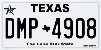 TX license plate DMP4908