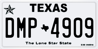 TX license plate DMP4909