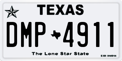 TX license plate DMP4911