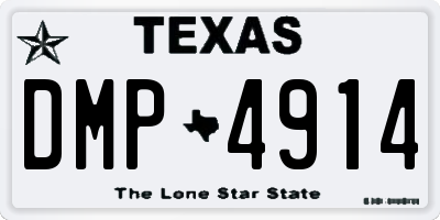 TX license plate DMP4914