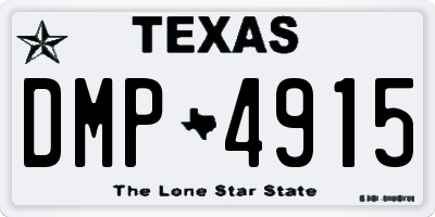 TX license plate DMP4915