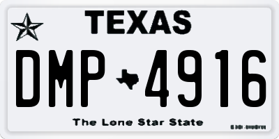 TX license plate DMP4916