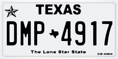 TX license plate DMP4917