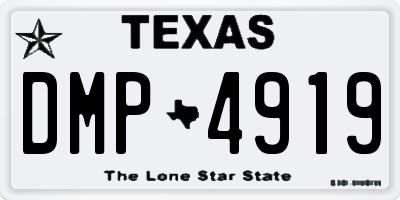 TX license plate DMP4919