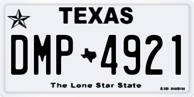 TX license plate DMP4921