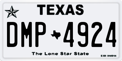 TX license plate DMP4924
