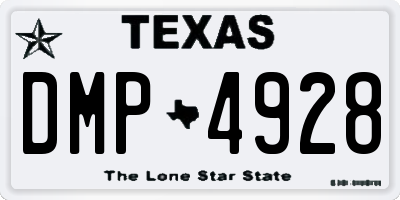 TX license plate DMP4928