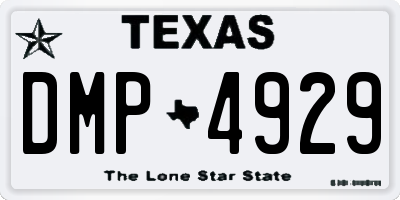 TX license plate DMP4929
