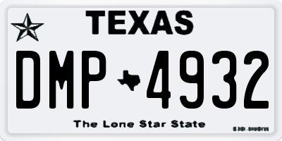 TX license plate DMP4932