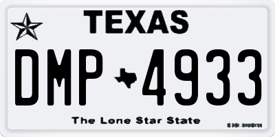 TX license plate DMP4933