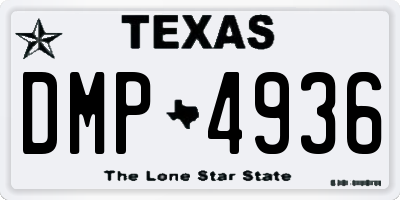 TX license plate DMP4936