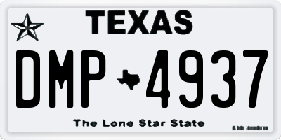 TX license plate DMP4937