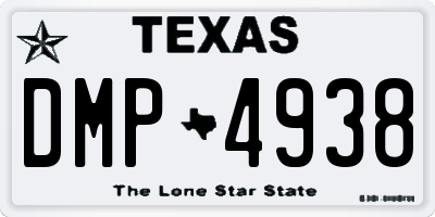 TX license plate DMP4938