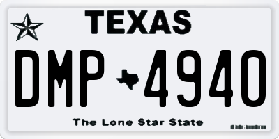 TX license plate DMP4940