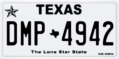 TX license plate DMP4942