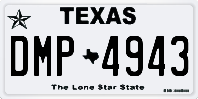 TX license plate DMP4943