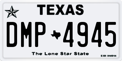 TX license plate DMP4945