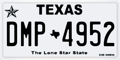 TX license plate DMP4952
