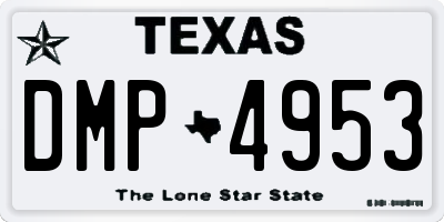 TX license plate DMP4953