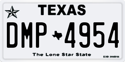 TX license plate DMP4954