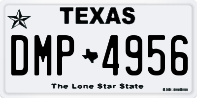 TX license plate DMP4956