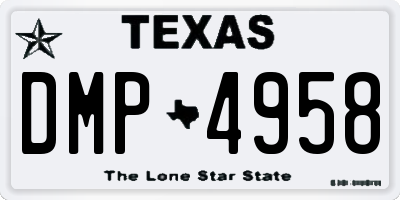 TX license plate DMP4958