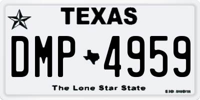 TX license plate DMP4959