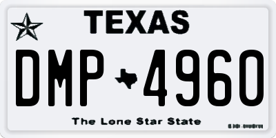 TX license plate DMP4960