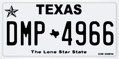 TX license plate DMP4966