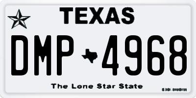 TX license plate DMP4968