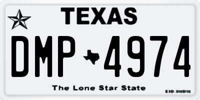 TX license plate DMP4974